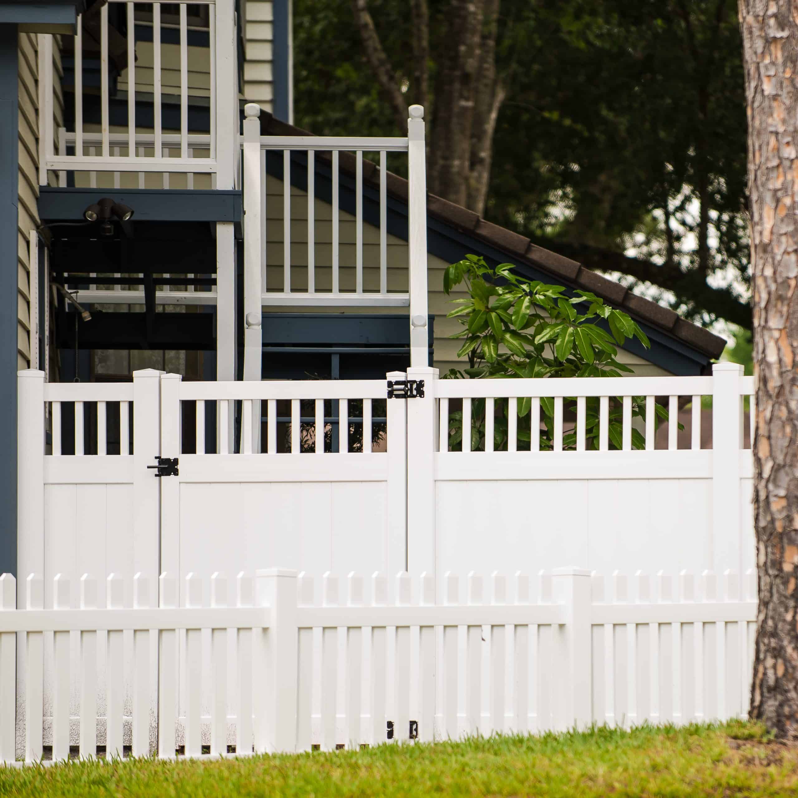 Ballantyne fence company near me white vinyl fence