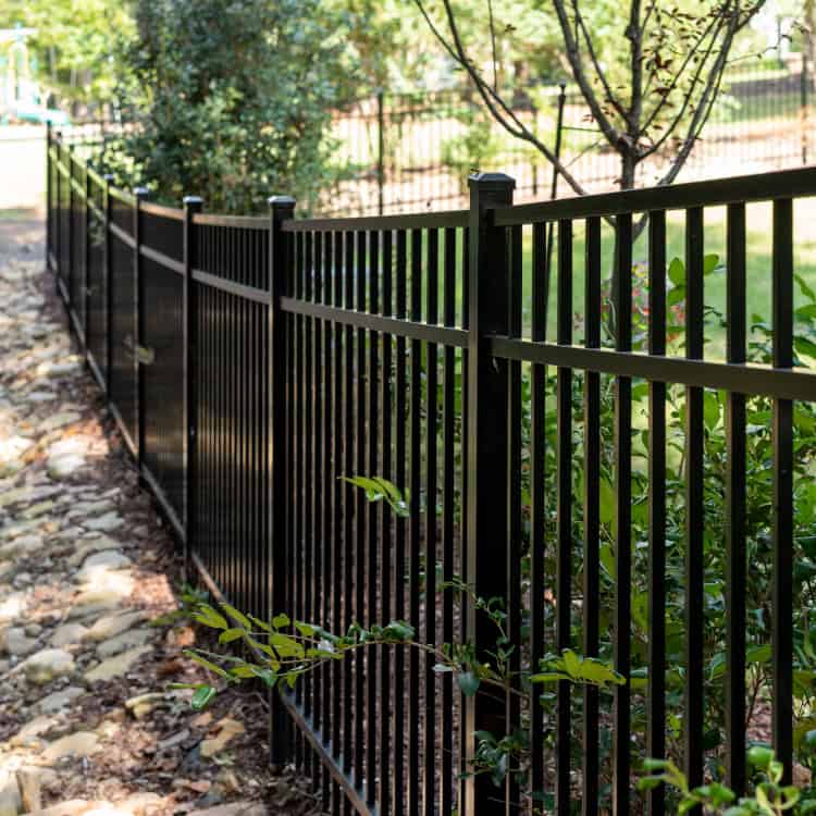 Goldsboro fence installation black aluminum fence