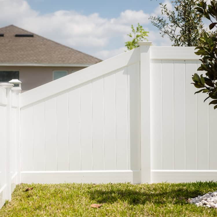 Vinyl Fence in yard