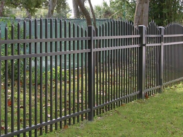 aluminum commercial fence installation