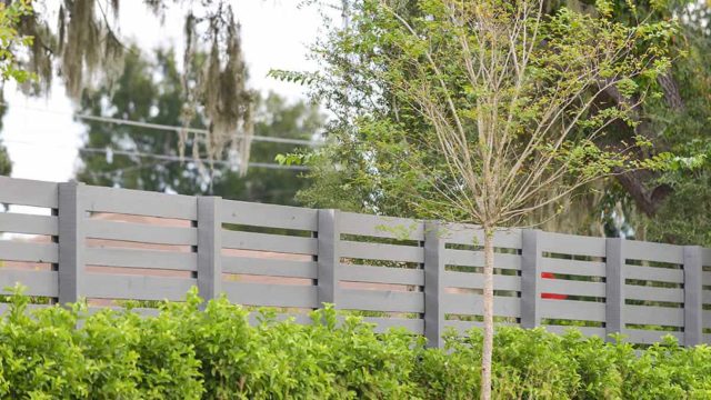 gray privacy fences