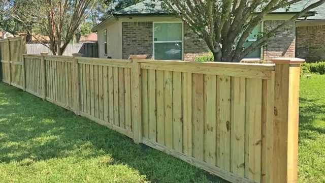 wood picture frame fence