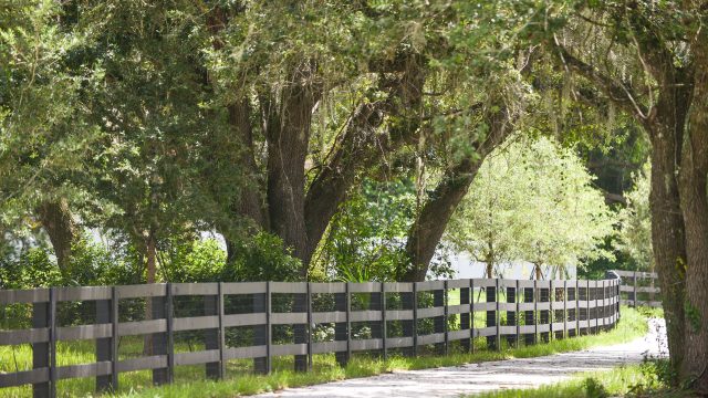 kentucky farm style wooden fence