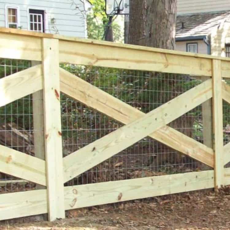 criss cross wood fence