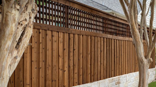 warm wooden fence colors